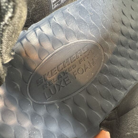 S Skechers Men's Relaxed Fit Tresmen Garo Sandals Grey Navy Size 12 - Picture 5 of 8